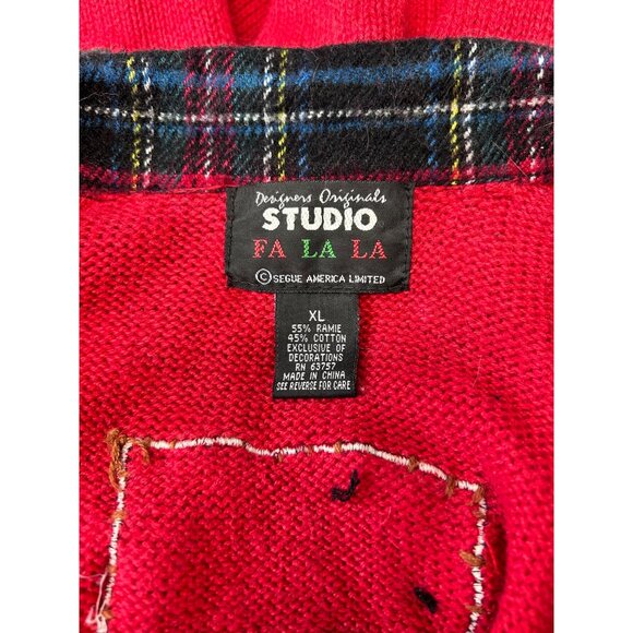 Designers Originals Studio VTG 90 Ugly Christmas Sweater Vest Festive Holiday XL - Picture 7 of 10